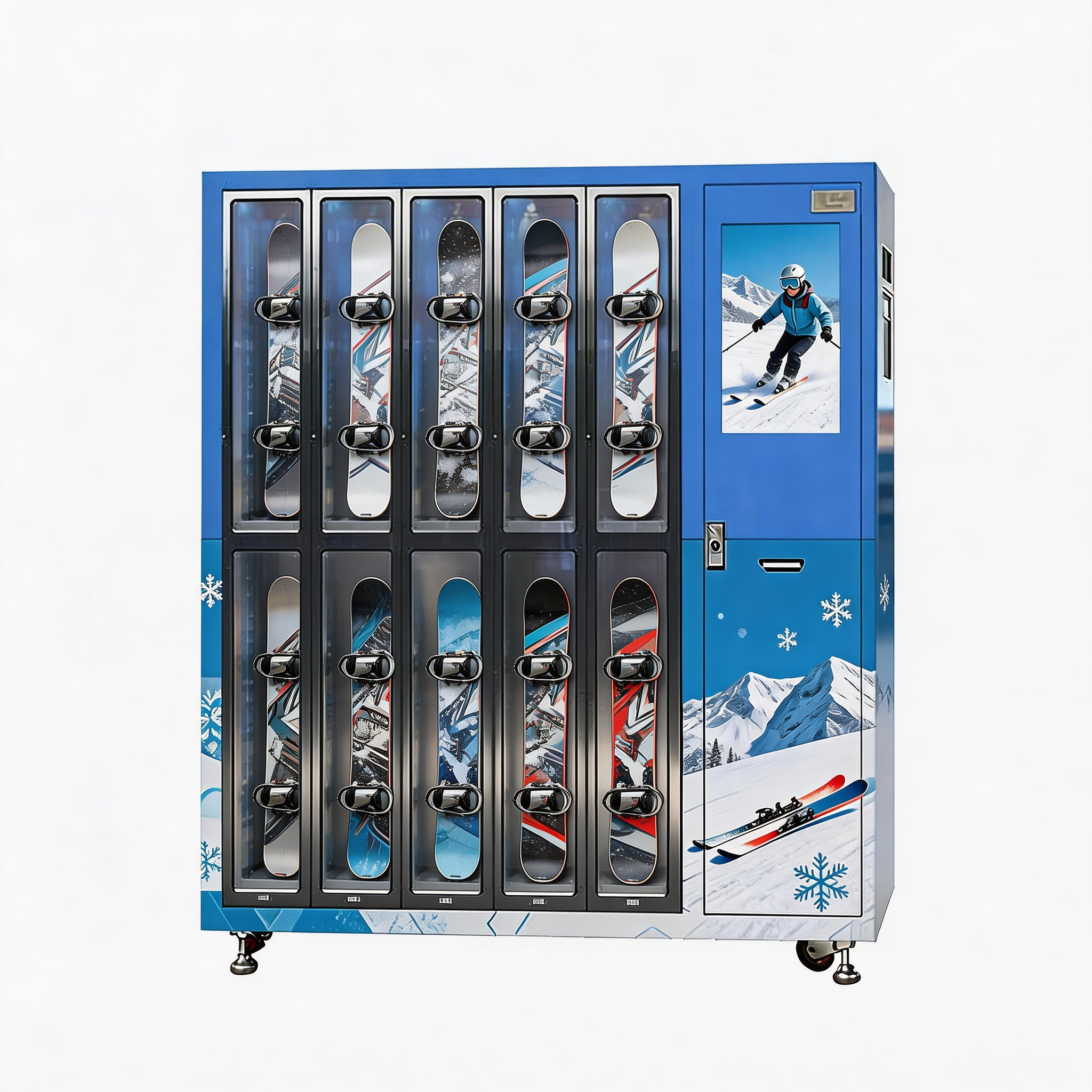WEIMI Smart Snowboard Rental Locker Vending Machine for Indoor Ski Resorts – 24/7 Self-Service
