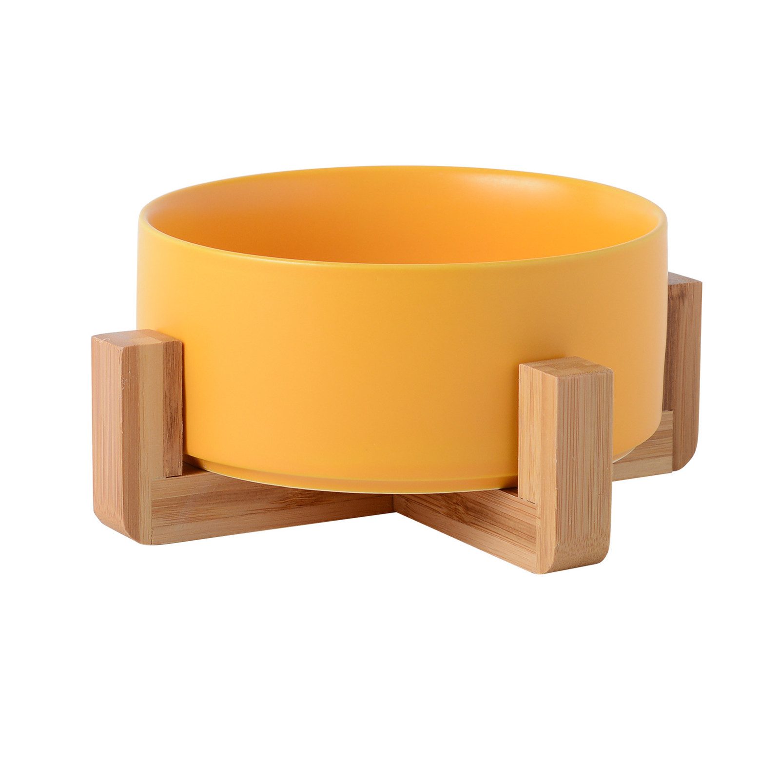 Custom Logo Wholesale Ceramic Pet Bowl , Wooden Frame Pet Cat Dog Bowl Best Price