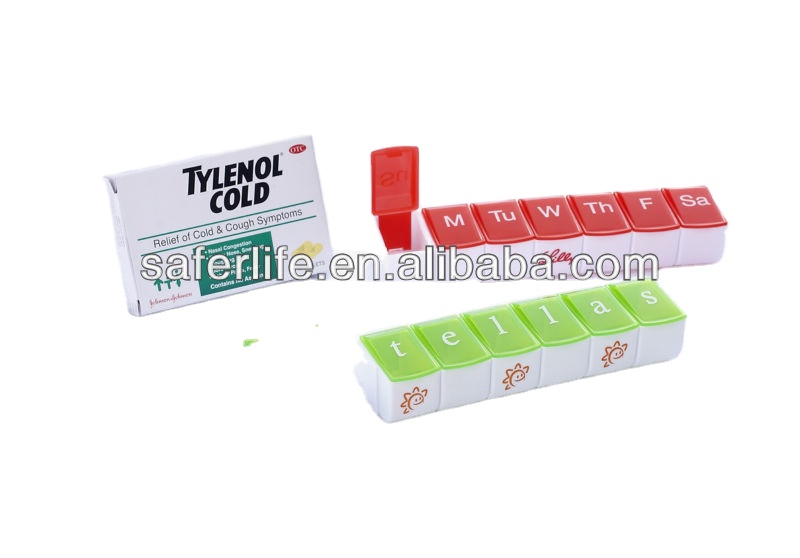 28 4 5 Pill Box Organizer 4 Times A Day Stackable AM PM Tablet Holder For Vitamin