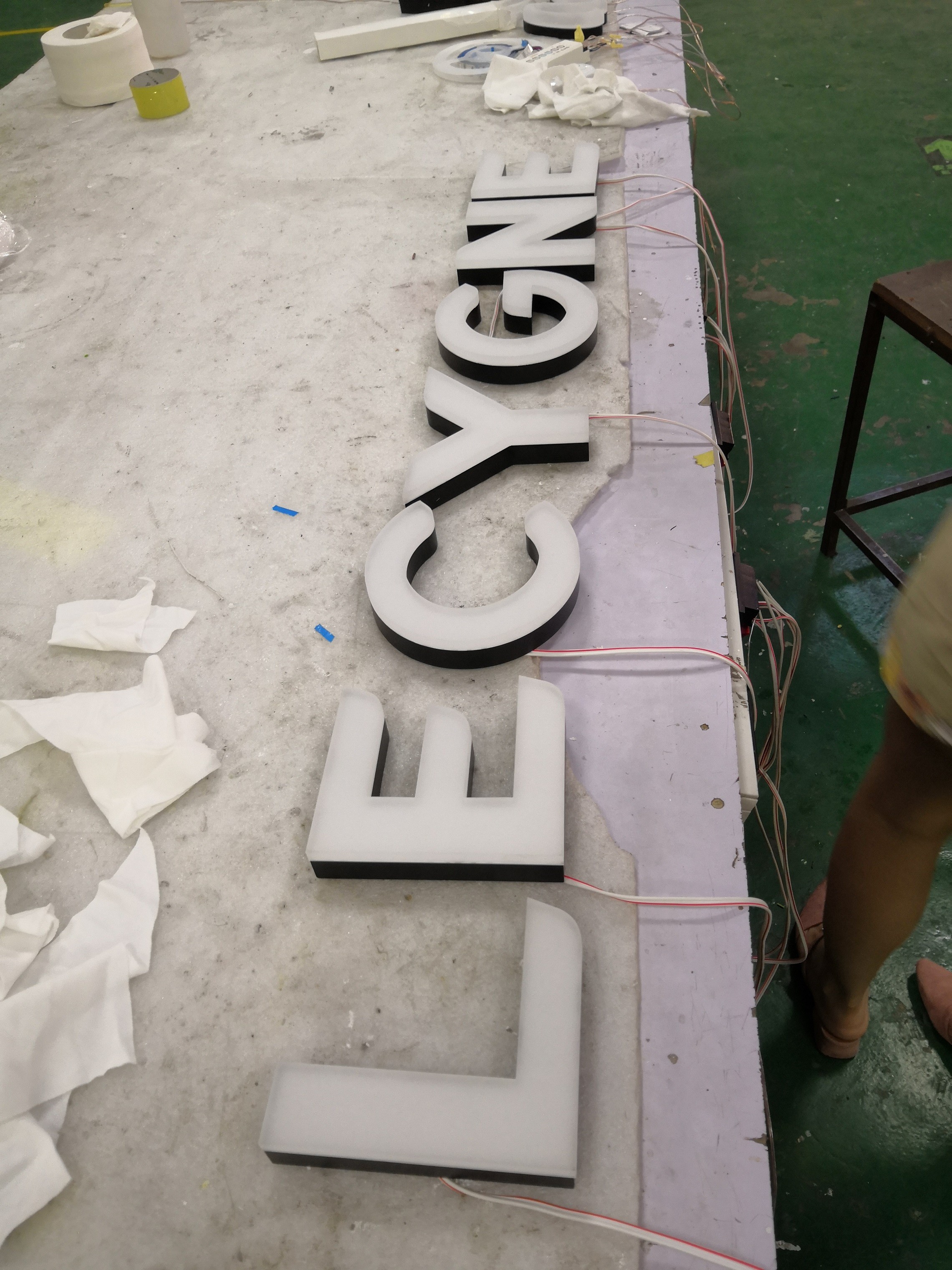 Stainless Steel 3D LED Acrylic Signage , Outdoor Lighted Letters For Buildings