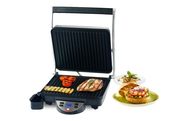 LCD Display Stainless Steel Panini Grill