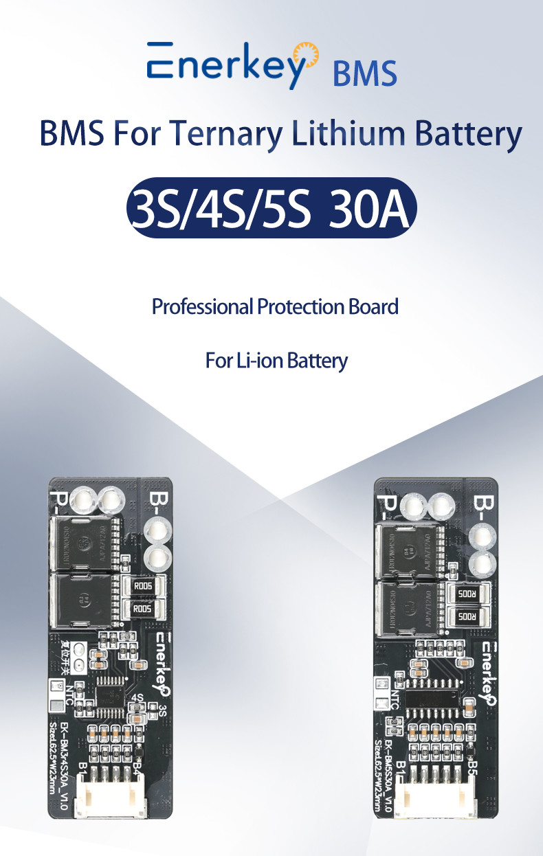 Enerkey 3S 4S 30A BMS With NTC 11.1V 12.6V 14.8V 16.8V PCB Protection Board For 18650 Li-ion Lithium Battery Cell