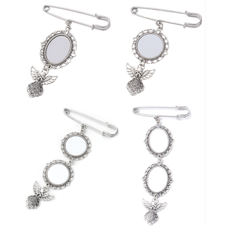 Sublimation Blank Metal Brooch Pendants Sublimation Brooches Pendant