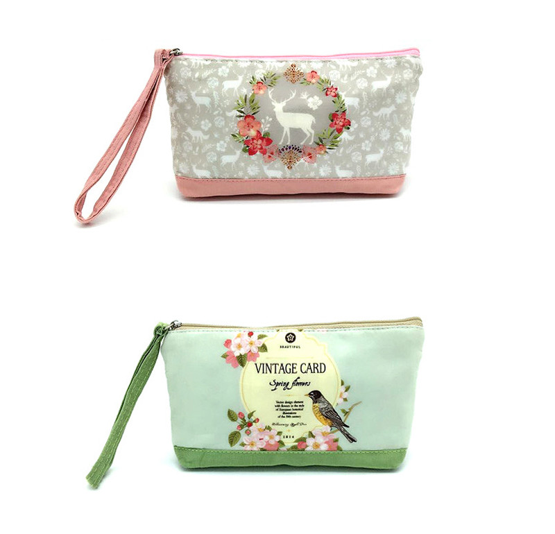 Cute Cartoon Printing Reusable Cotton Canvas Cosmetic Bag