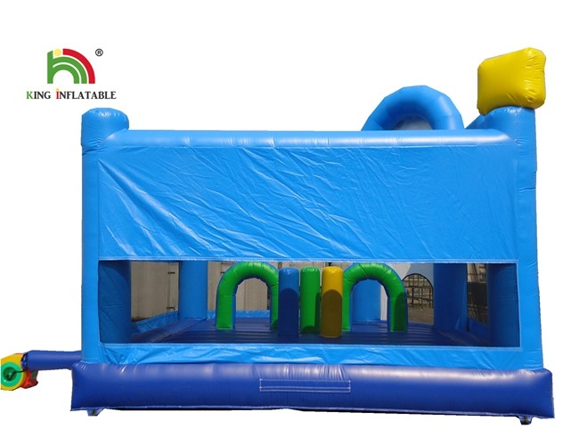 Blue Realistic Monsters University Printing Inflatable Jumping Castle With Arch