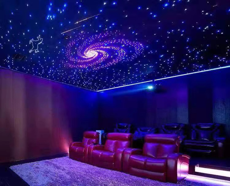 600*600mm/600*1200mm Size Fiber Optic Star Ceilings Made of Polyester Fiberboard Panel