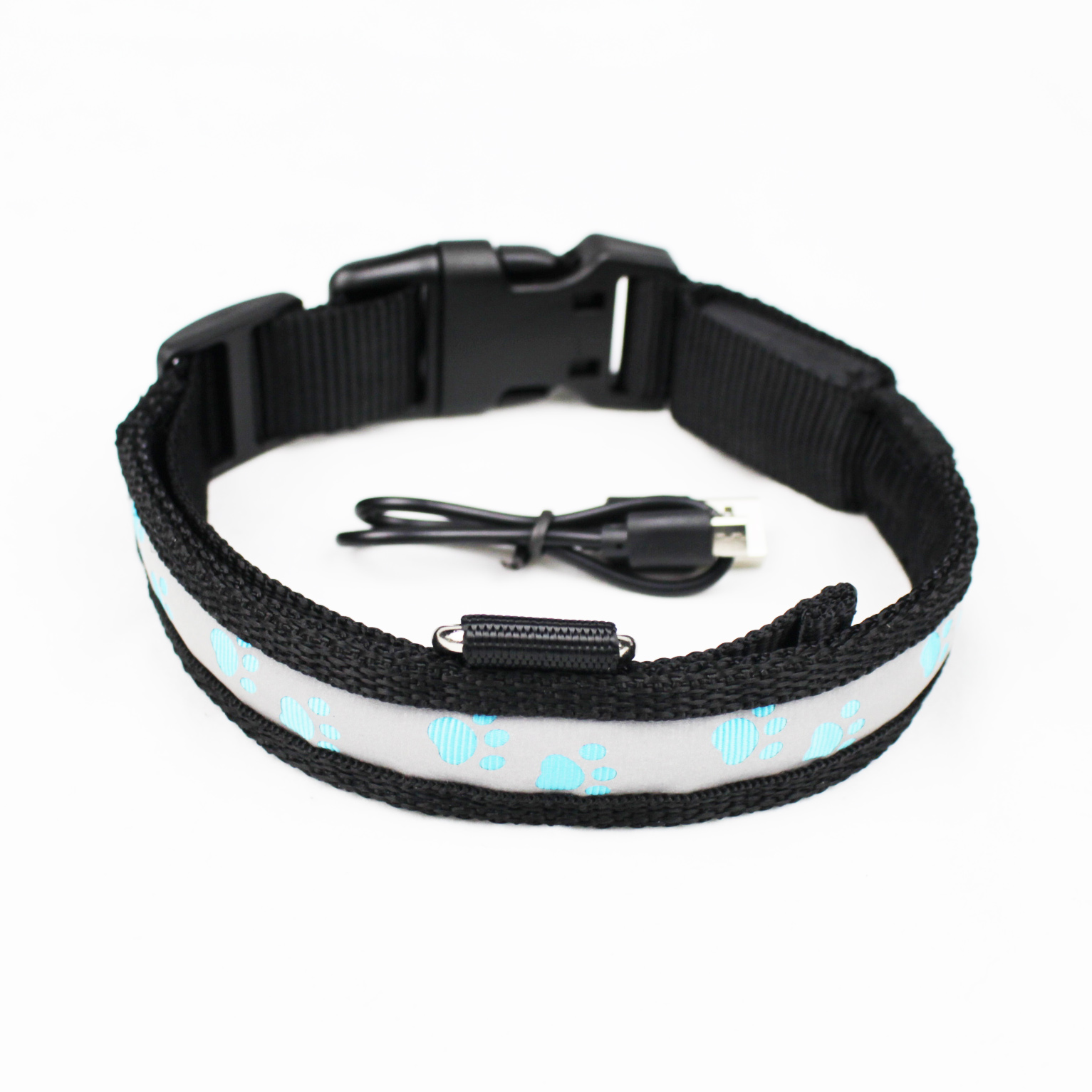 C903 New Custom Pet Product Adjustable Reflective Nylon Usb Led Dog Collar Rechargeable for Dogs Dog Sex