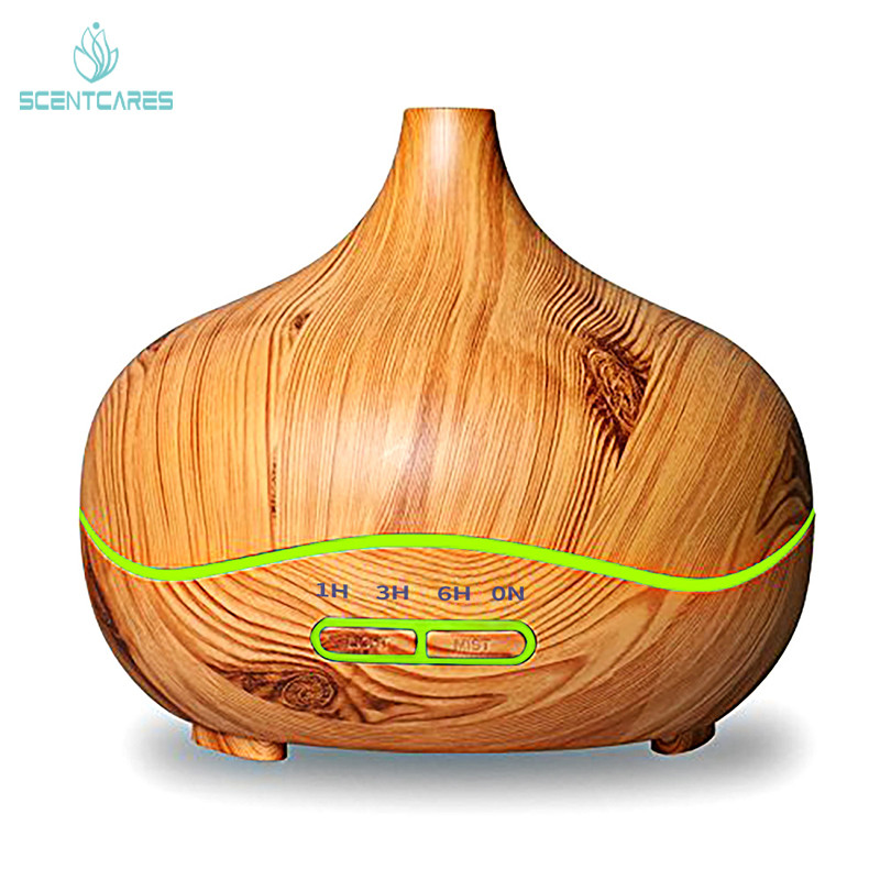 Wood Grain Remote Ultrasonic Aroma Humidifier