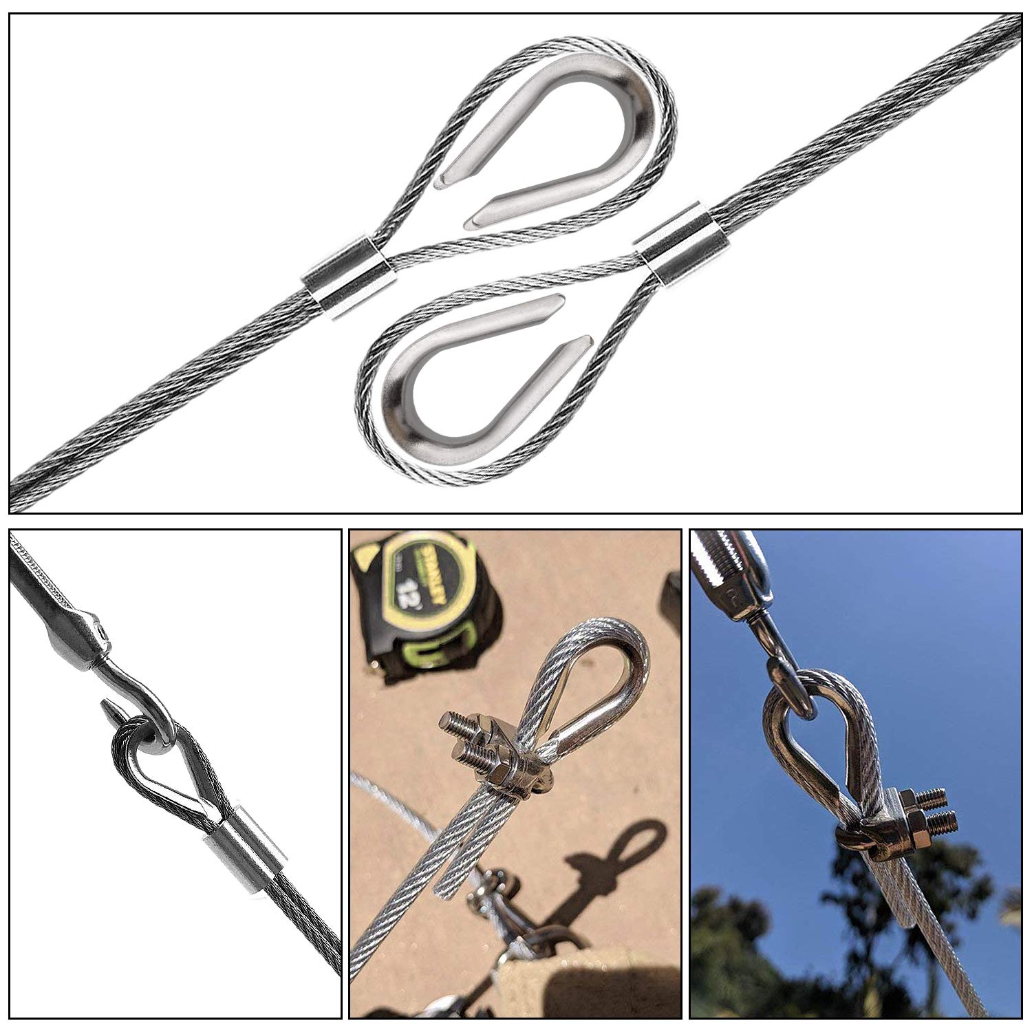 Boat Hardware Fitting Stainless Steel Cable Wire Rope Thimble with Precision Casting