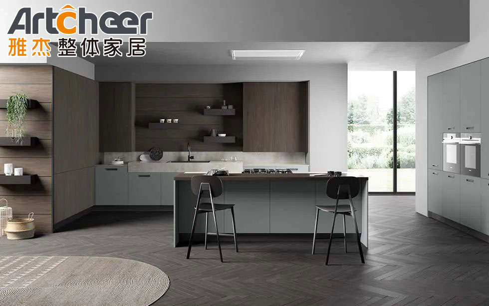 Modular Kitchen Cabinets E1 or ECO Friendly Material Grade for -to-Assemble Cupboards