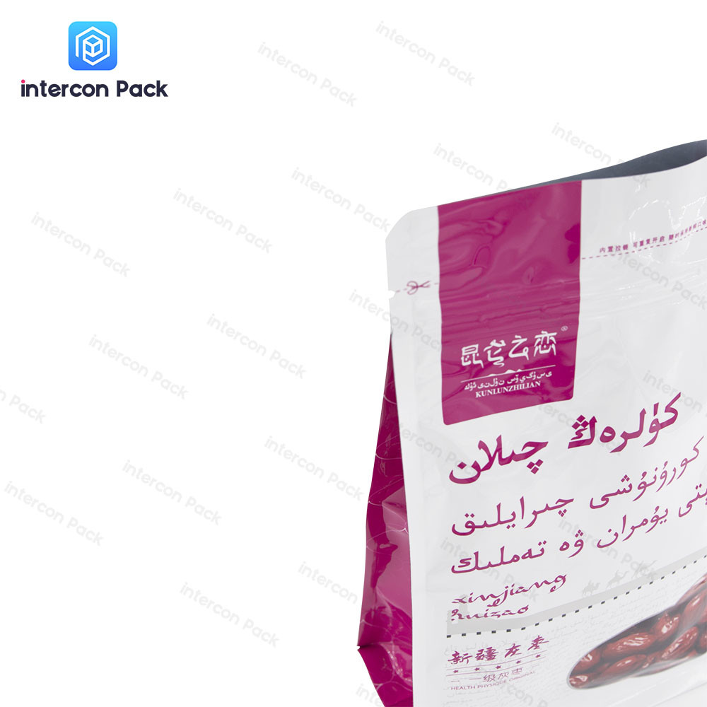 Polyester Material Gusset Packaging Bag Reusable For Snack Nut