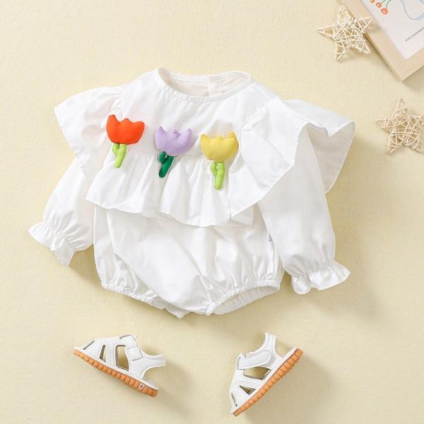 summer lovely organic 100% cotton infants Toddlers newborn baby gril romper baby
