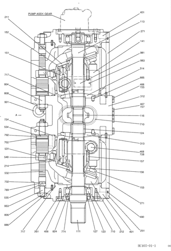 (8.015[00]) - PUMP ASSY LC10V00020F1 (HC405) PAGE 1 OF 2 Parts scheme