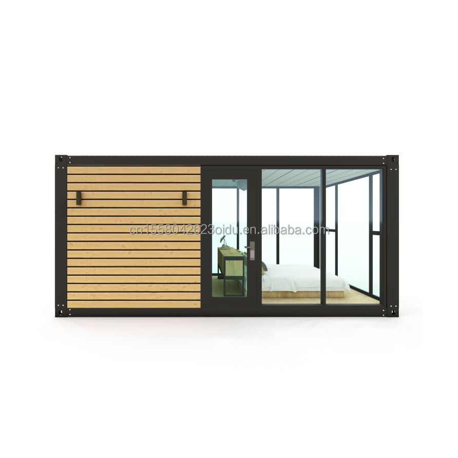 Customized Color Modern Luxury Tiny 20ft 40ft Prefab Wooden House Mobile Light Steel Container Prefabricated Home Apartment for Outdoor