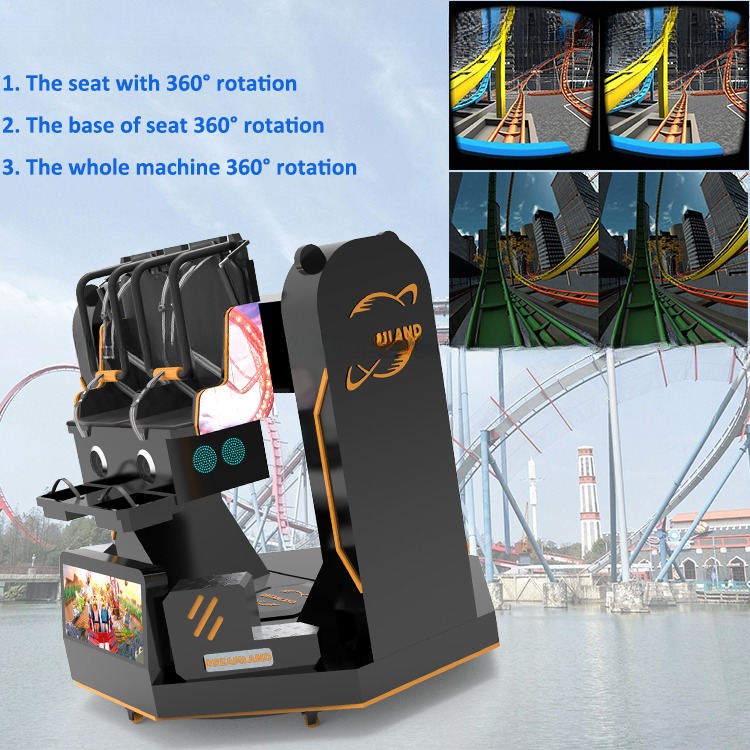 Dreamland Copyrighted 720 VR Amusement Park Rides 1080 VR Roller Coaster Simulator 9D 360 Rotating VR Simulator