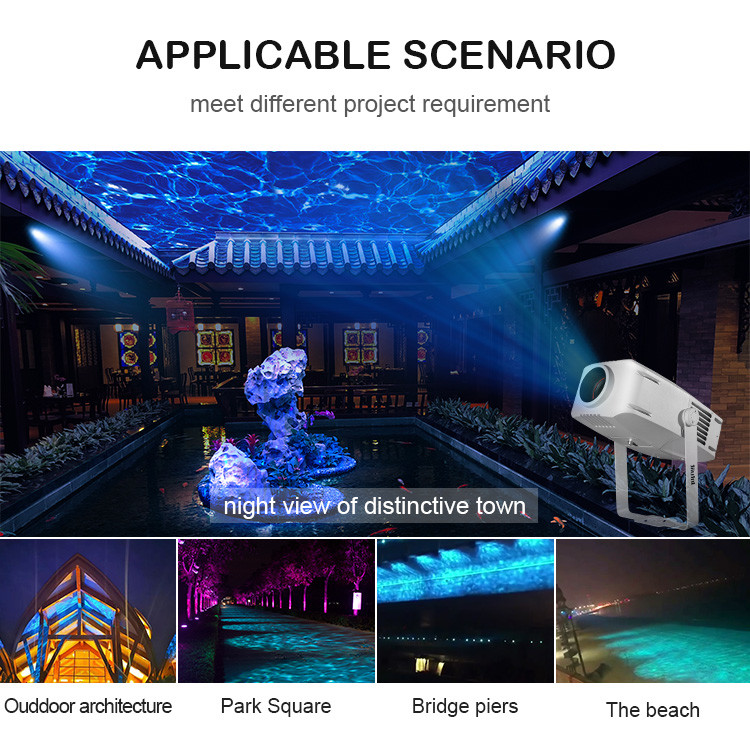 7 Color 400W Moving LED Water Ripple Lighting Projectors Night Party Light
