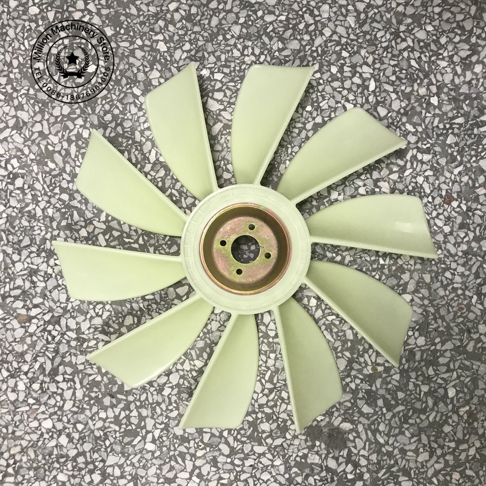 Kobelco Excavator Engine Parts SK75-8 Fan Blade 4LE2 Isuzu 4 Holes 10 Leaves Accessories