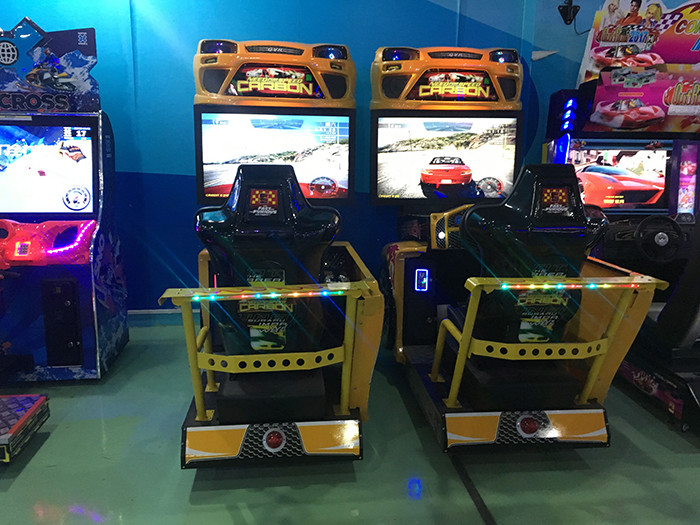 42'' Lcd Carbon Arcade Racing Game Machine Support 4 Players Competing Online