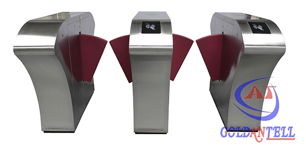 Bidirectional nfc access control turnstile enter insert card exit card acceptor flap turnstile
