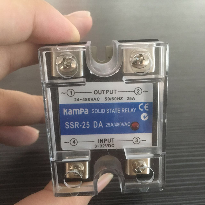 DC To AC 25A SSR (SSR-25DA) / Solid State Relay Single Phase SSR 25A Input 3-32VDC control Output 24-480VAC Relay(SSR-DA)