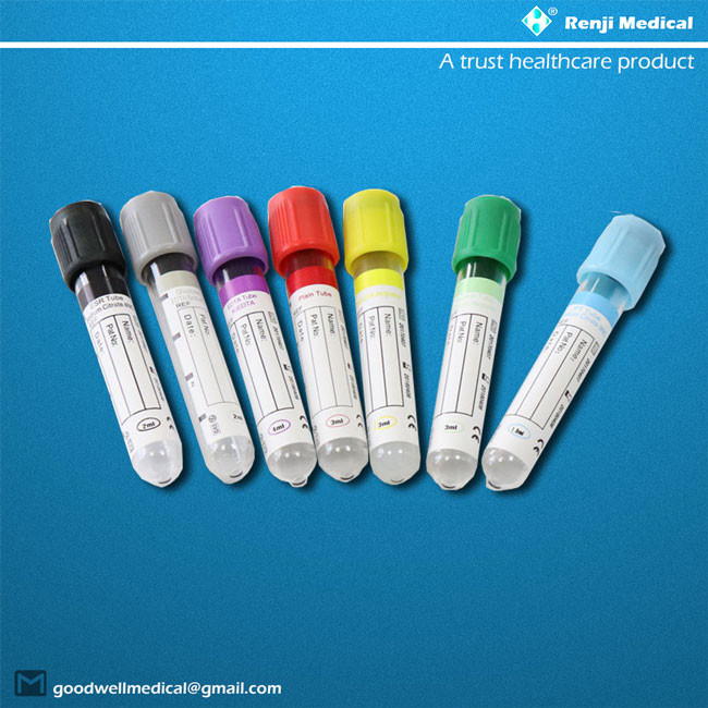Renji Disposable Vacuum Blood Collection Tube , 3min Glucose Test Tube