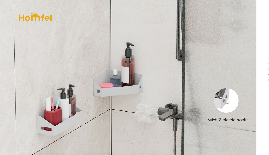 Wall Mounted Bathroom Rack Hook for Multifunction Household Magnetic Attraction Shower