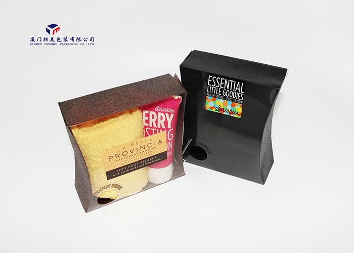 Custom Printed Plastic Pillow Boxes Rigid PVC 4 Sides Embossed 11.5X4.5X13cm