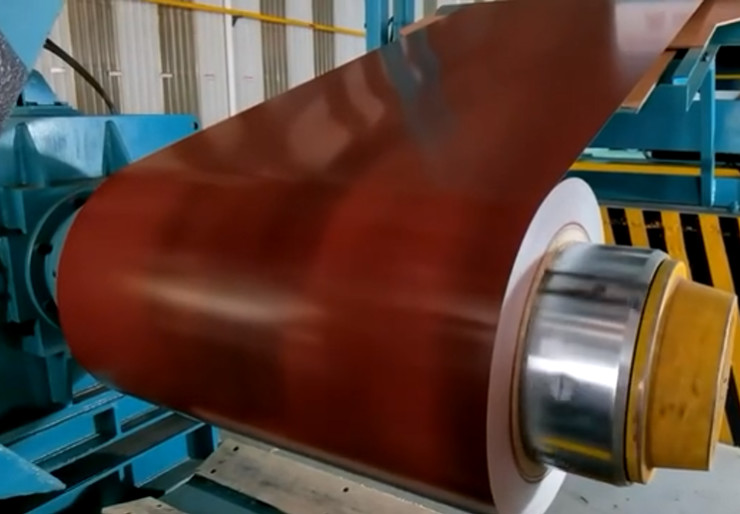 0.38*1000mm Pre-Painted Galvanized Steel Coil PPGI PPGL RAL8004 Copper Brown Color