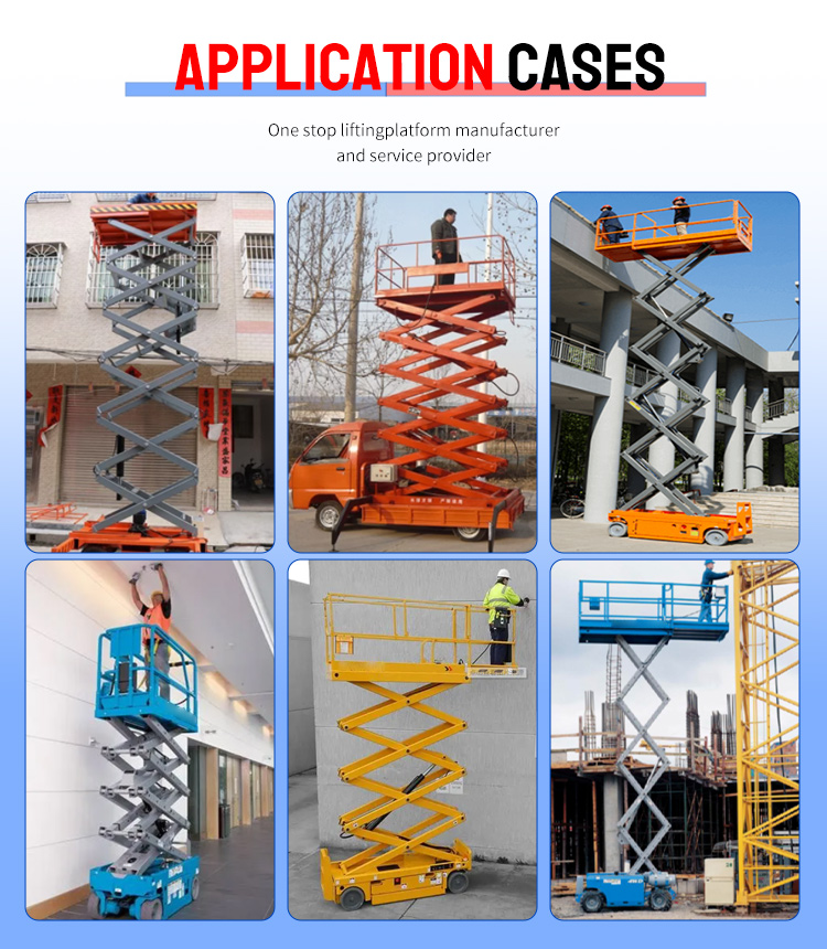 320kg Weight Rough Terrain Scissor Lift Platform With High Operating Efficiency Made