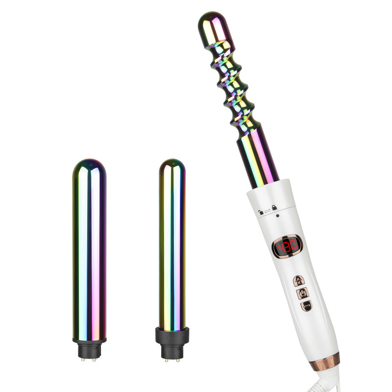 Professional Ceramic Rotating Curler wand 3 in 1 Interchangeable