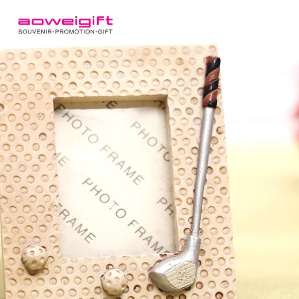 Sport Theme European Square Picture Frame Resin Gift Resin Golf Style Design