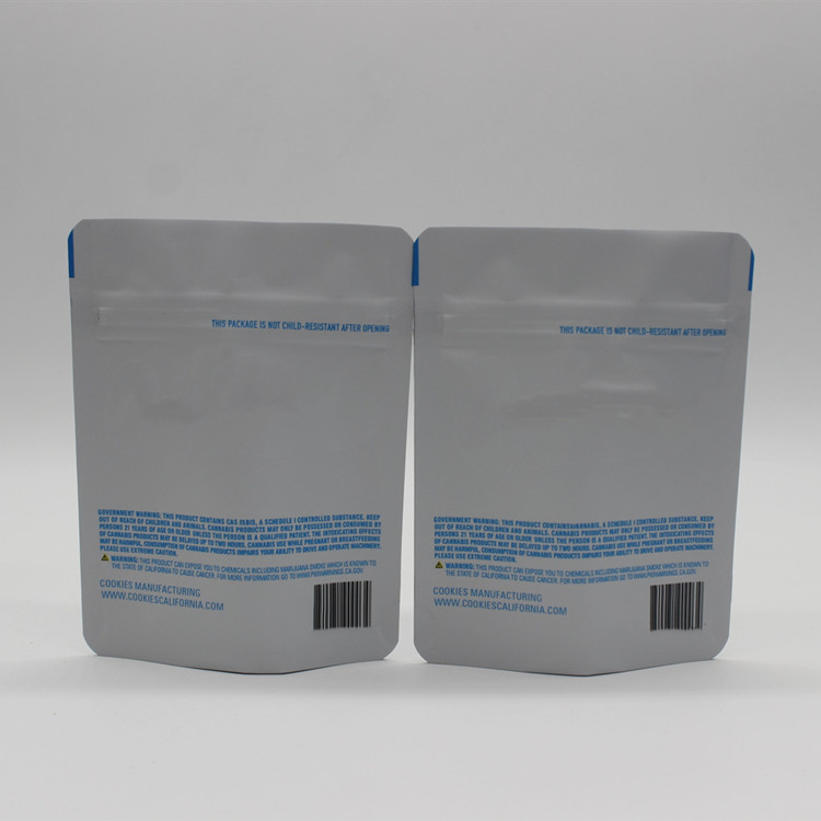 Small Frosted Zip Lock Stand Up Pouch Packaging Mylar Bags For Weed