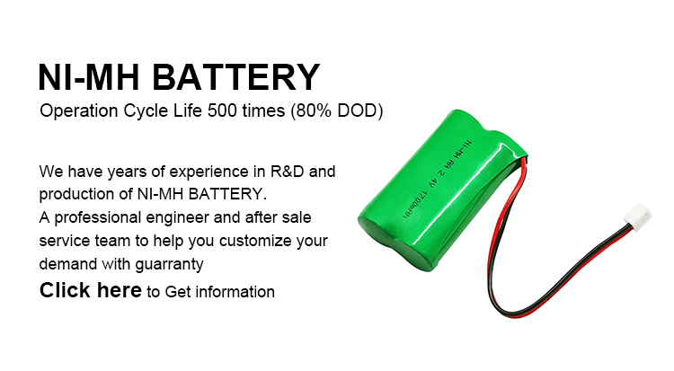 1700MAH 2.4V Rechargeable Nickel Cadmium Battery Pack Microphone Battery