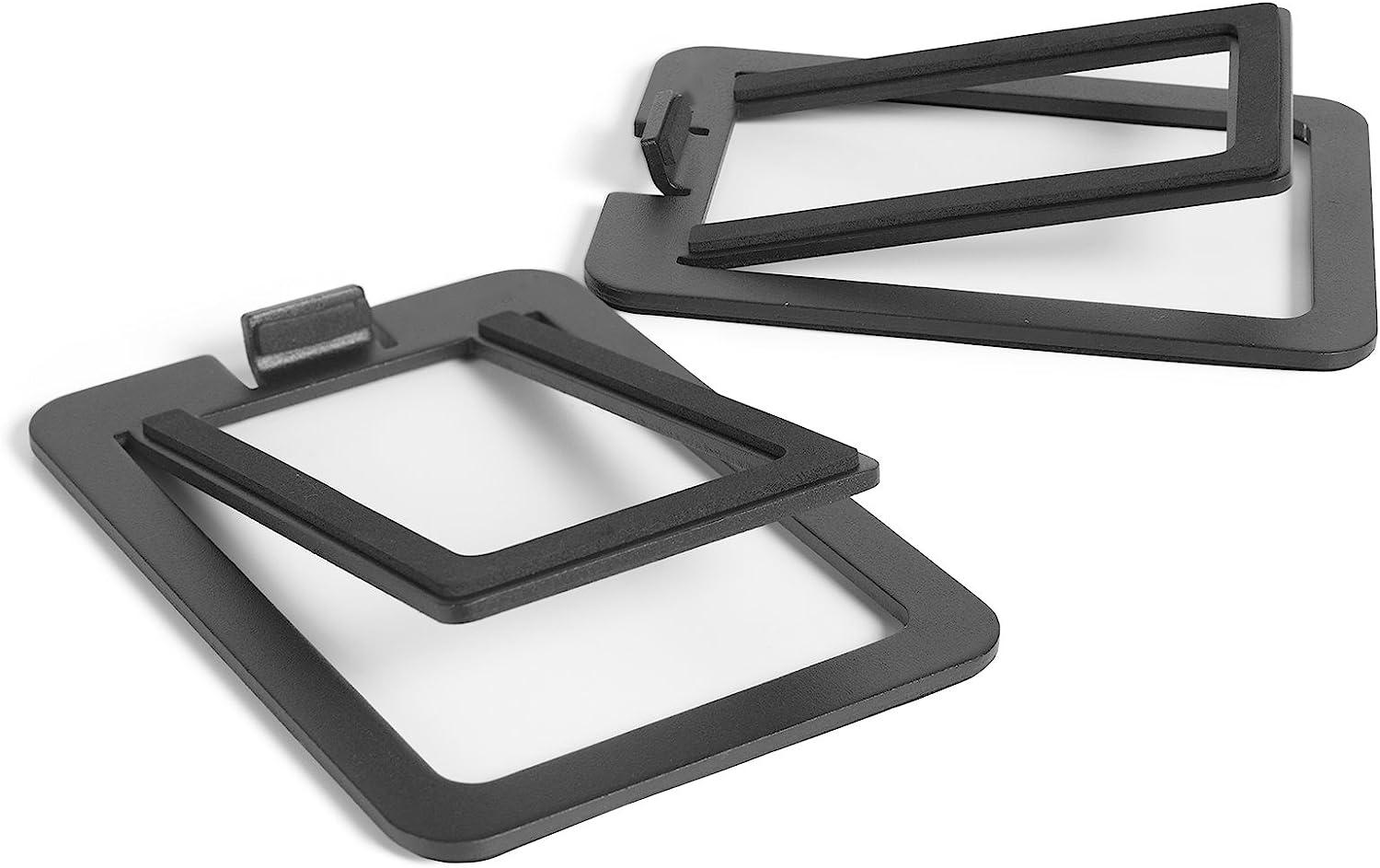 Silver Studio Monitor Vibration Damping Tilted Tabletop Speaker Stand for Bookshelf Computer Speakers