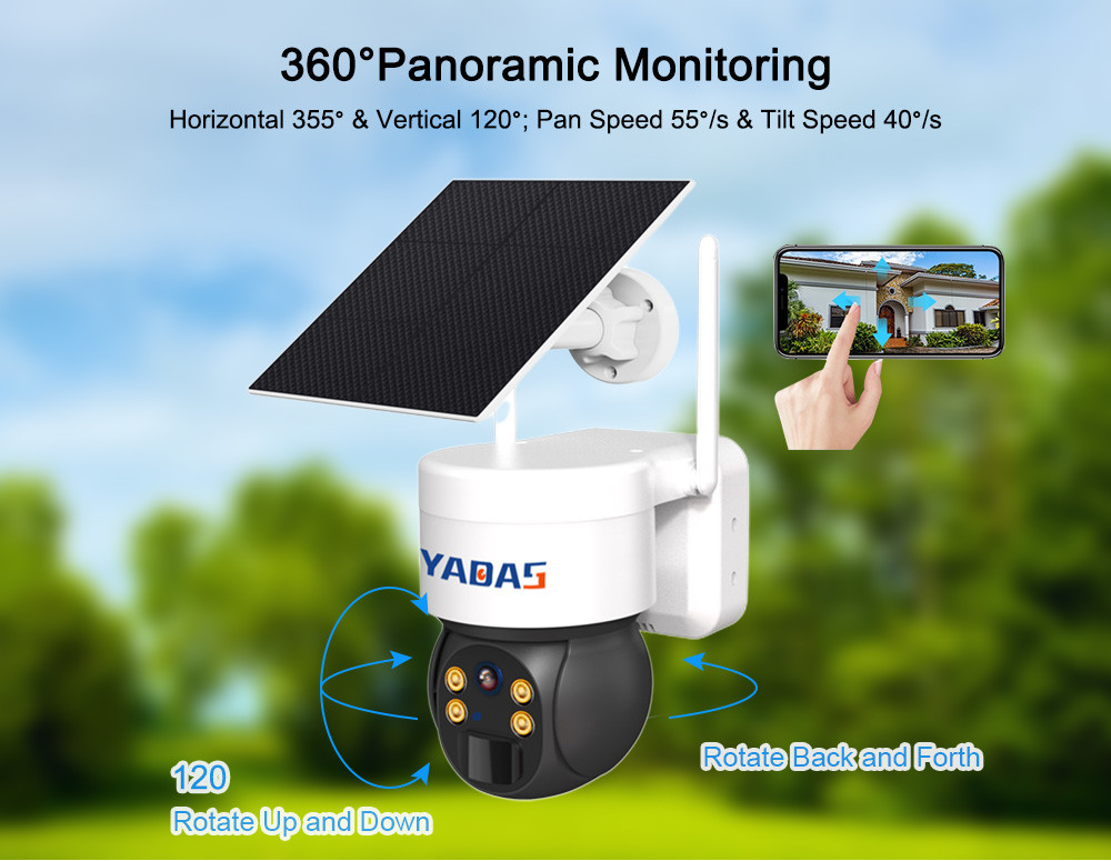 2K Battery AI Human Detection Solar WiFi Camera