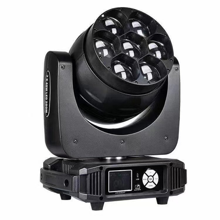 High Brightness 6500K 7x40w LED Wash Moving Head For Theme Park