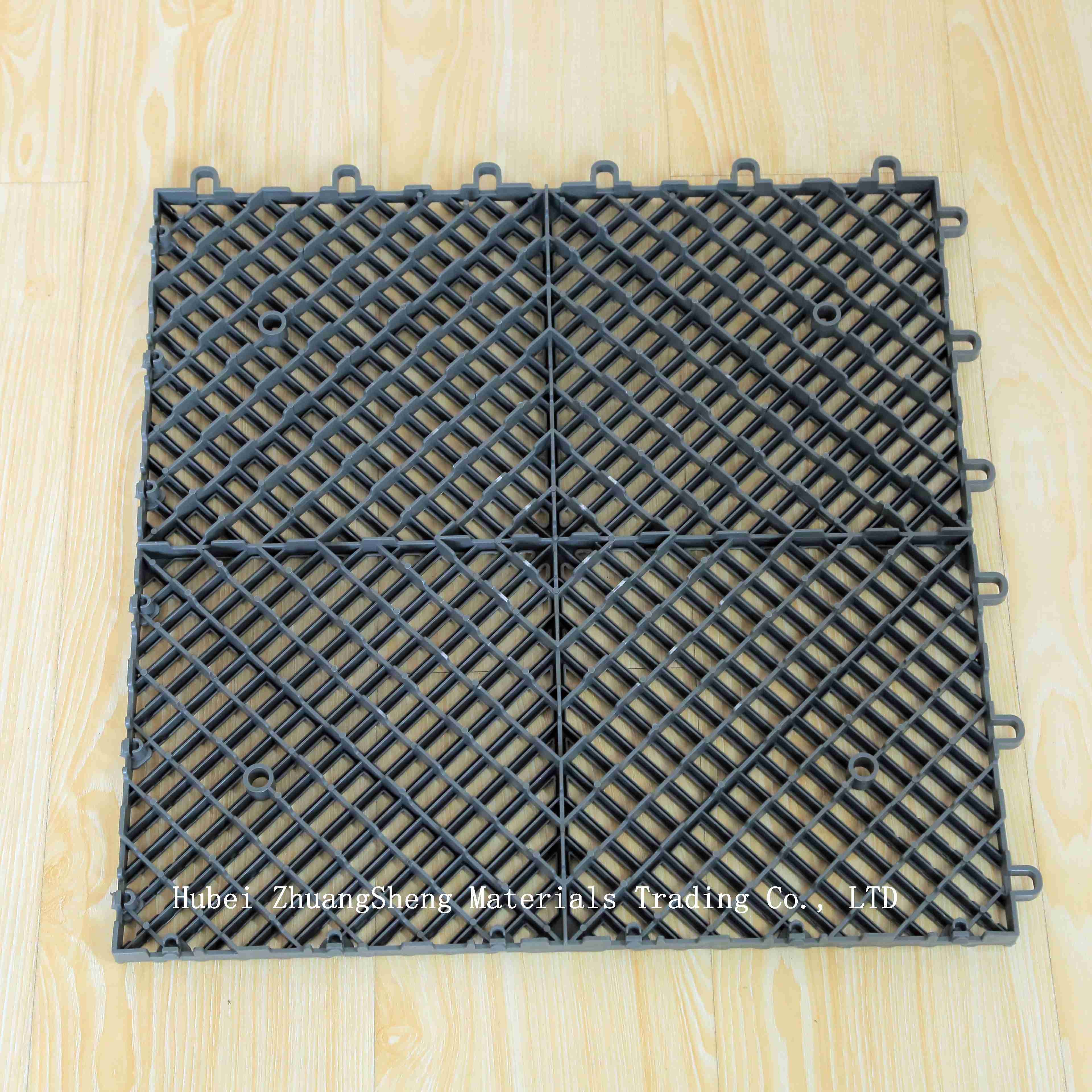1.8mm China Multi-Purpose PP Modular Suspended Splicing Plastic Flooring Anti-Skid Plastic Sports Flooring factory