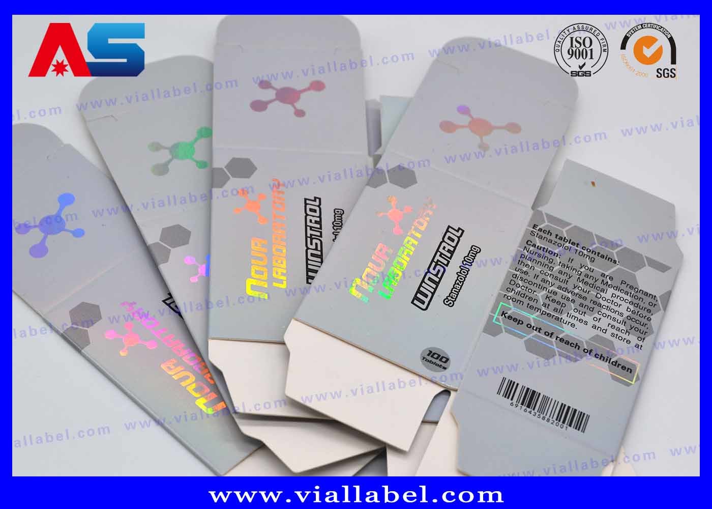 Matt Oral Peptide 10ml Vial Boxes Embossed Vial Case 10mL Packaging For Bodybuilding