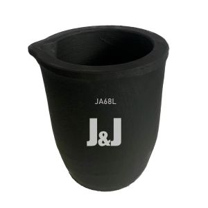 Cylindrical Crucible With Pouring Nozzle Silicon Carbide Graphite Metal Melting