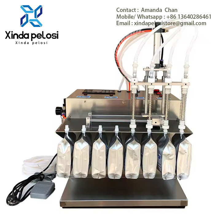 Automatic Magnetic Stand Up Spout Pump Water Oil Yogurt Pouch Filling Packing Machine