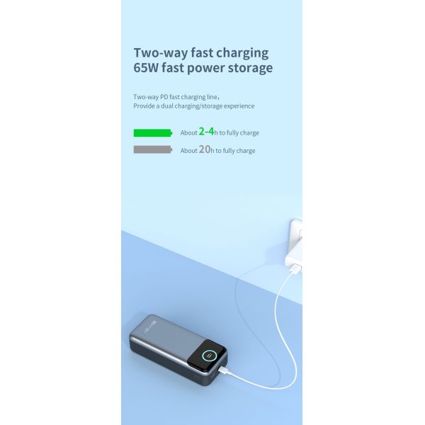 High Capacity 65W Laptop Power Bank LED Display USB Type C Interface for Phone