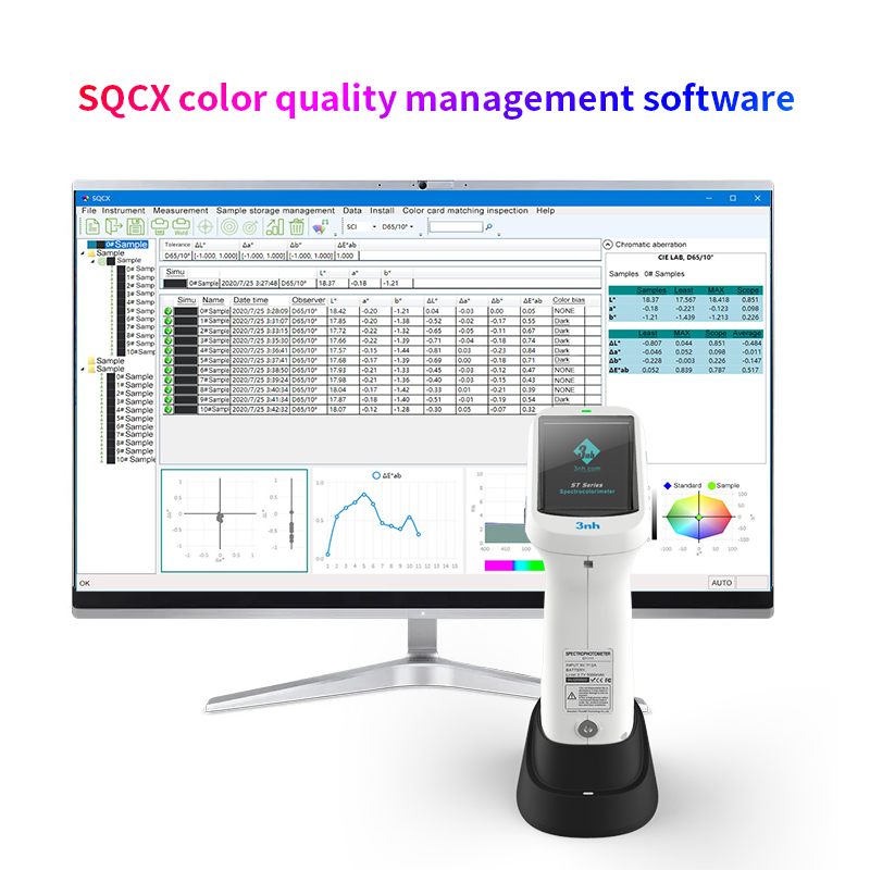 Color Measurement 3nh Colorimeter Plastic Textile Paint Color Meter 2° / 10° 10nm
