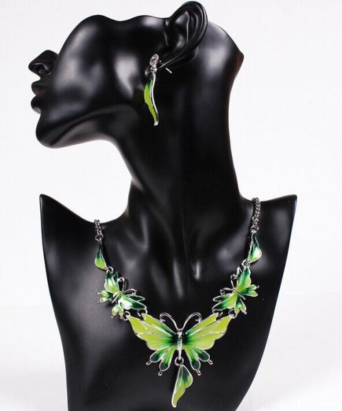 Fashion alloy drip exaggerated clavicle chain necklace Butterfly Short /