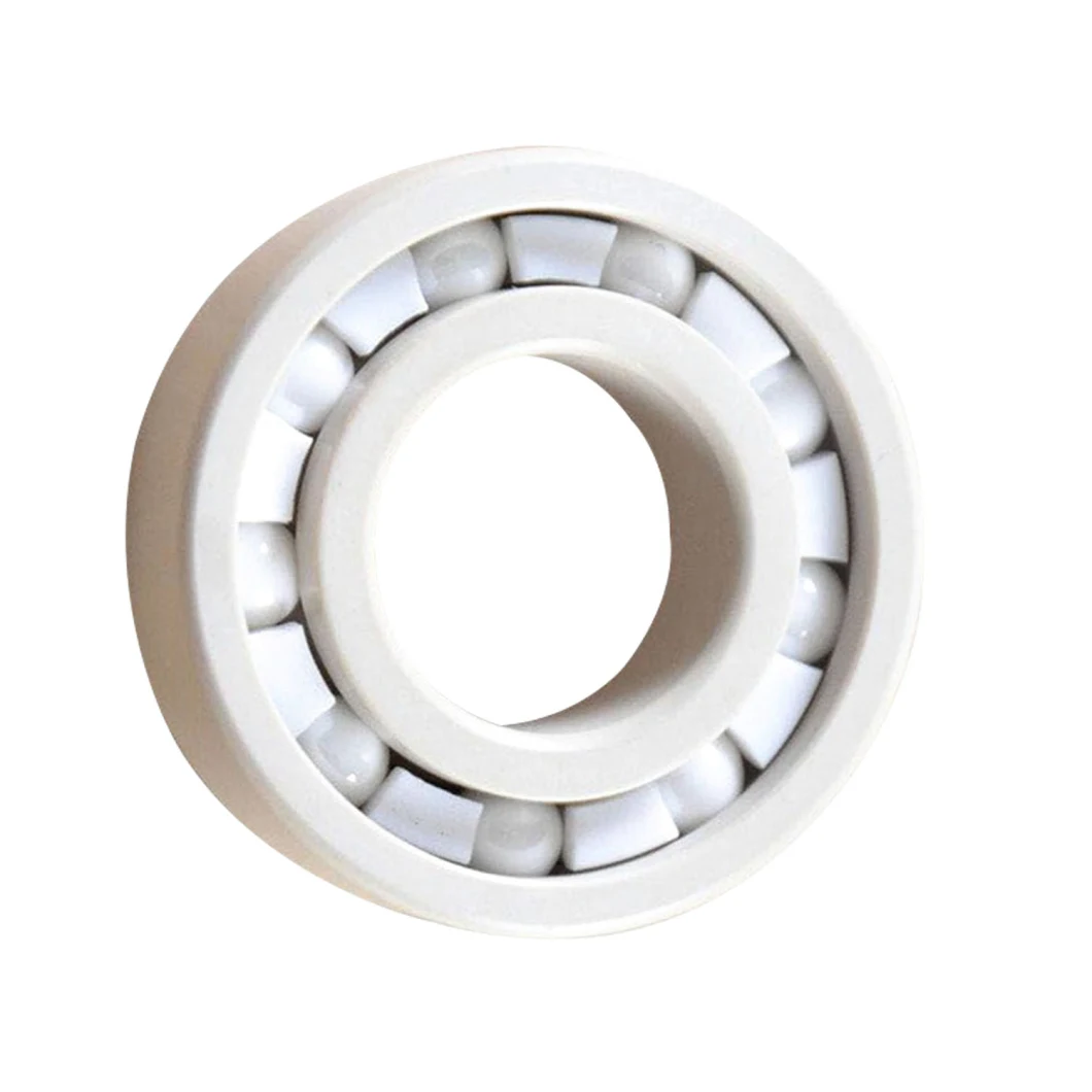 Zirconia Full Ceramic Bearing 6200 6201 6202 6203 6204 6205 6206 6207 6208 Glass Steel Si3n4 Zro2 Ceramic Balls PTFE Peek PP POM Plastic Bearing