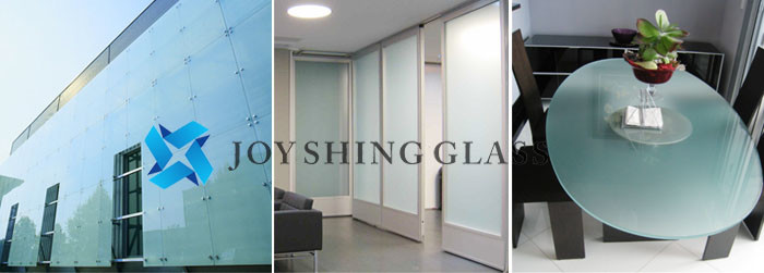 Custom 10mm Frosted Tempered Glass Panels 3/8" Safety Toughened Glass