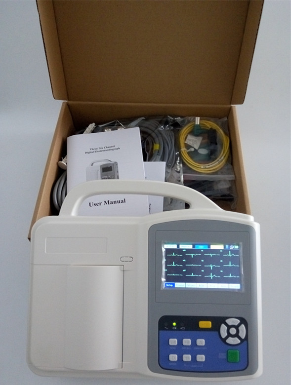 UN8003 ISO CE approved 3 Channels Digital ECG Machine
