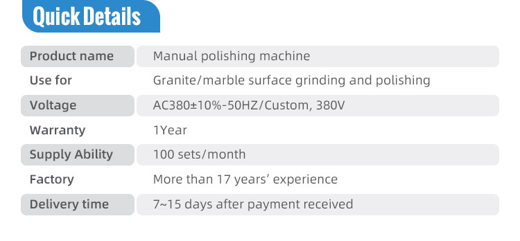 SCT-2600 Stone Floor Grinding Machine Manual Polishing for Mall Slabs at in Polishing