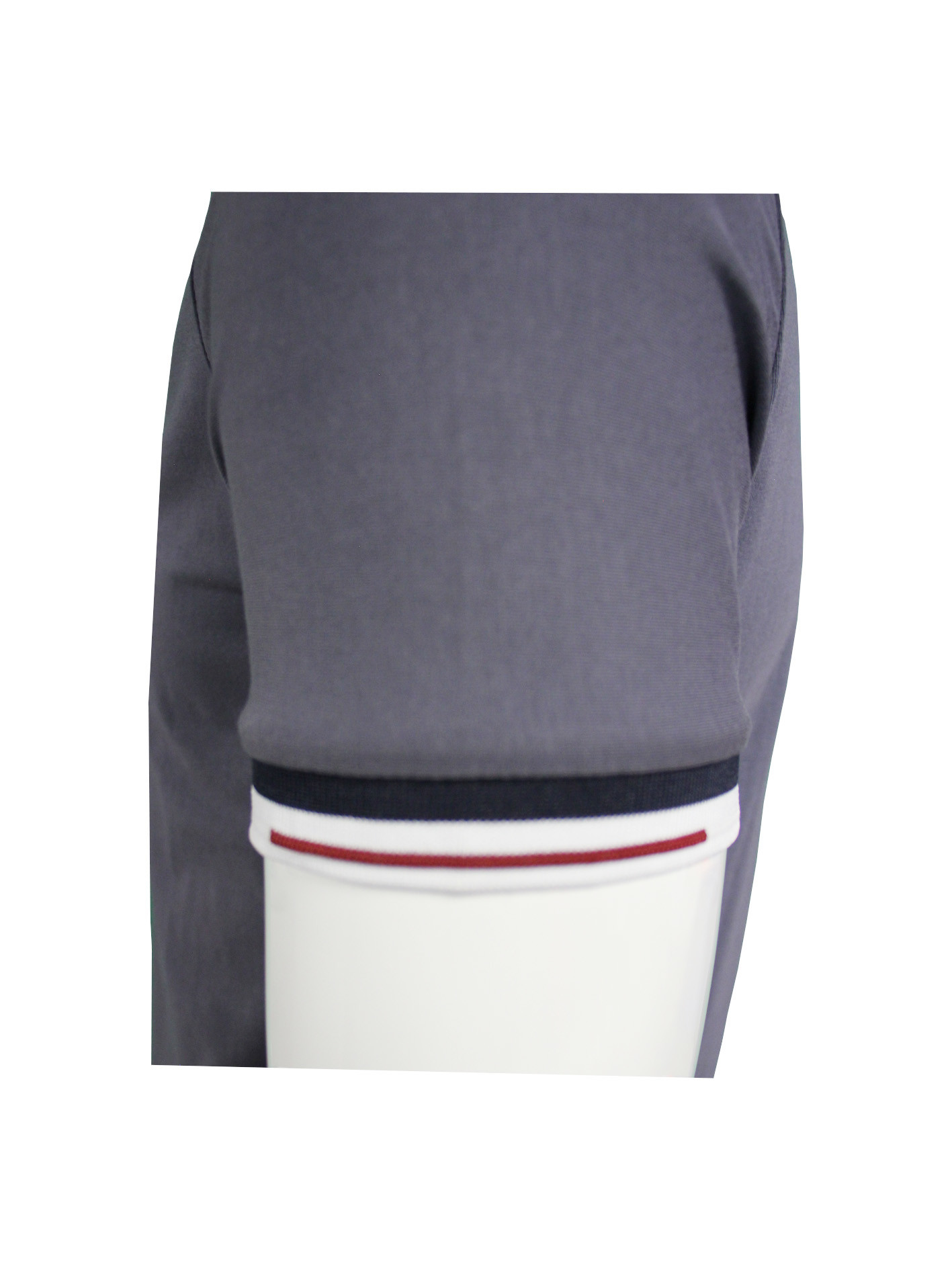 180GSM 65% Polyester 35% Cotton Polo T-Shirt For Men Rolled Collar With Buttons Contrast Color