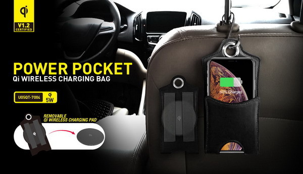 90g 10W 7.5W Fast Charge Power Pack Pocket , Qi Universal Wireless Charger (Qi ID 9808)