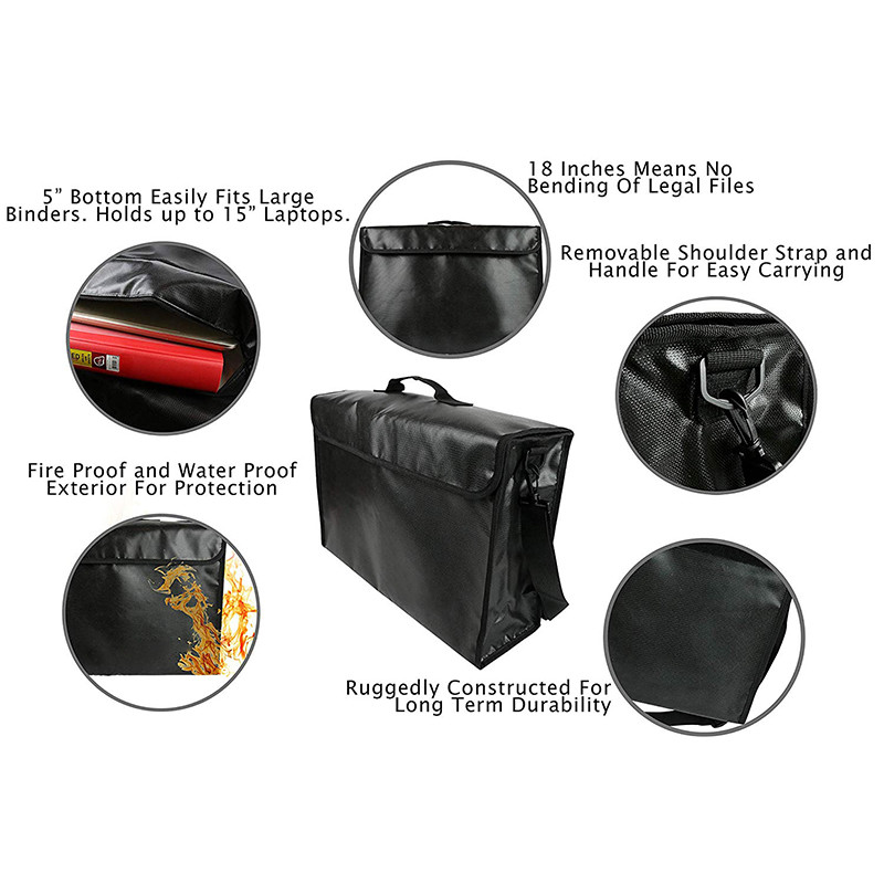 Extra Large Fire Resistant Document Bag For College Yearbooks / Bulging Photo Albums